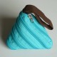 Sac Berlingot Turquoise - Dragonne Chocolat