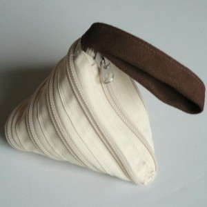 Sac Berlingot Ecru - Dragonne Chocolat
