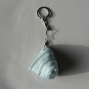 Porte-clefs en zip bleu clair