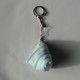 Porte-clefs en zip bleu clair