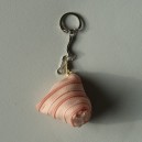 Porte-clefs en zip saumon