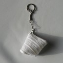 Porte-clefs en zip blanc