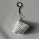Porte-clefs en zip blanc