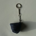 Porte-clefs en zip bleu marine